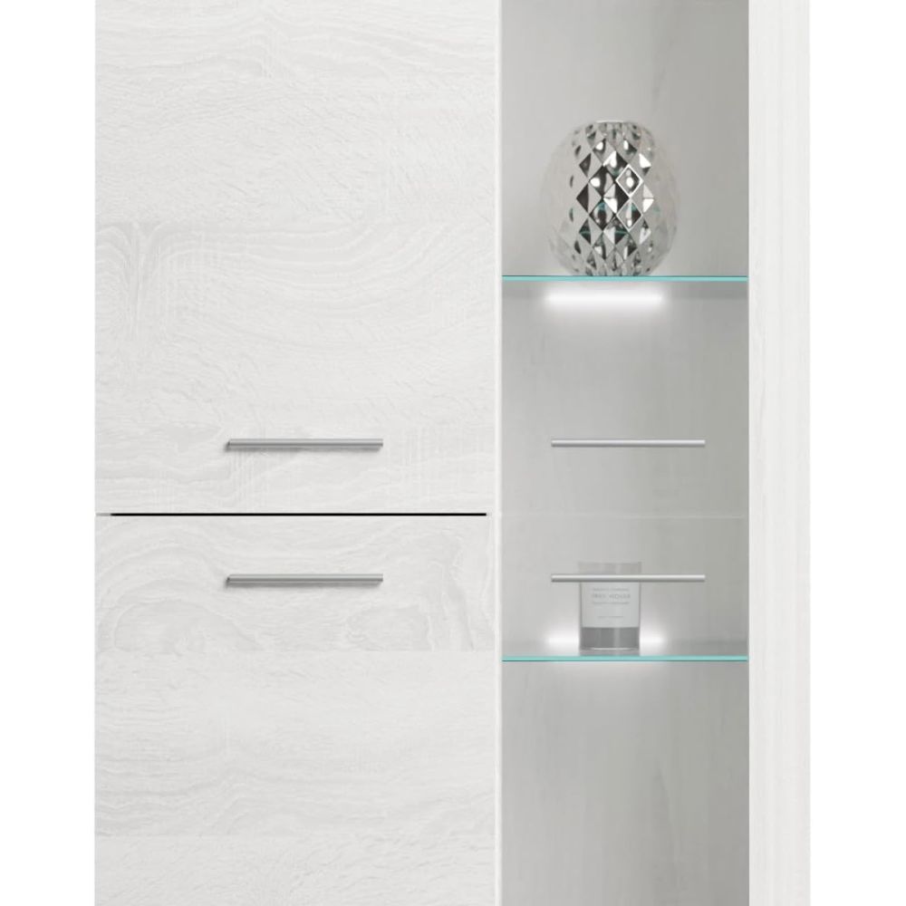 Mueble de Salón Moderno con Leds,Acabado en Andersen Pino